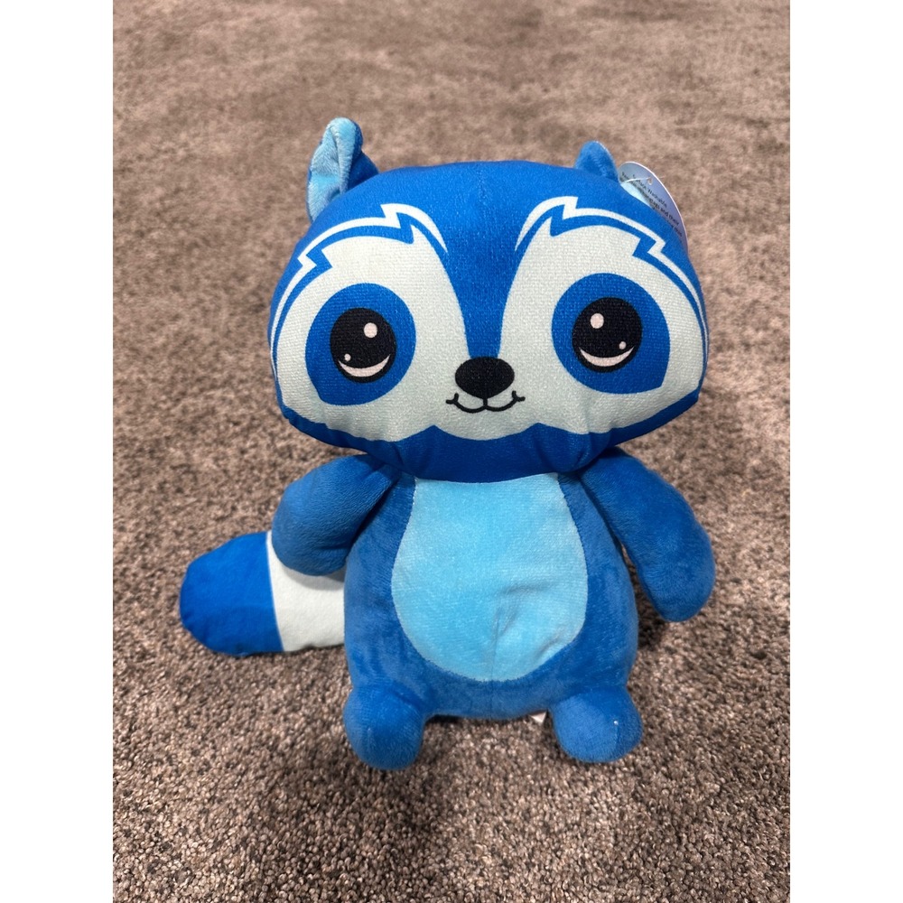 BMI Merchandise Plush Pals Blue Raccoon Stuffed Animal Toy Striped Tail NWT